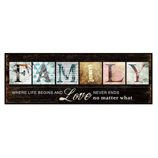 Family Letters - 11CT Counted Cross Stitch 30*90CM