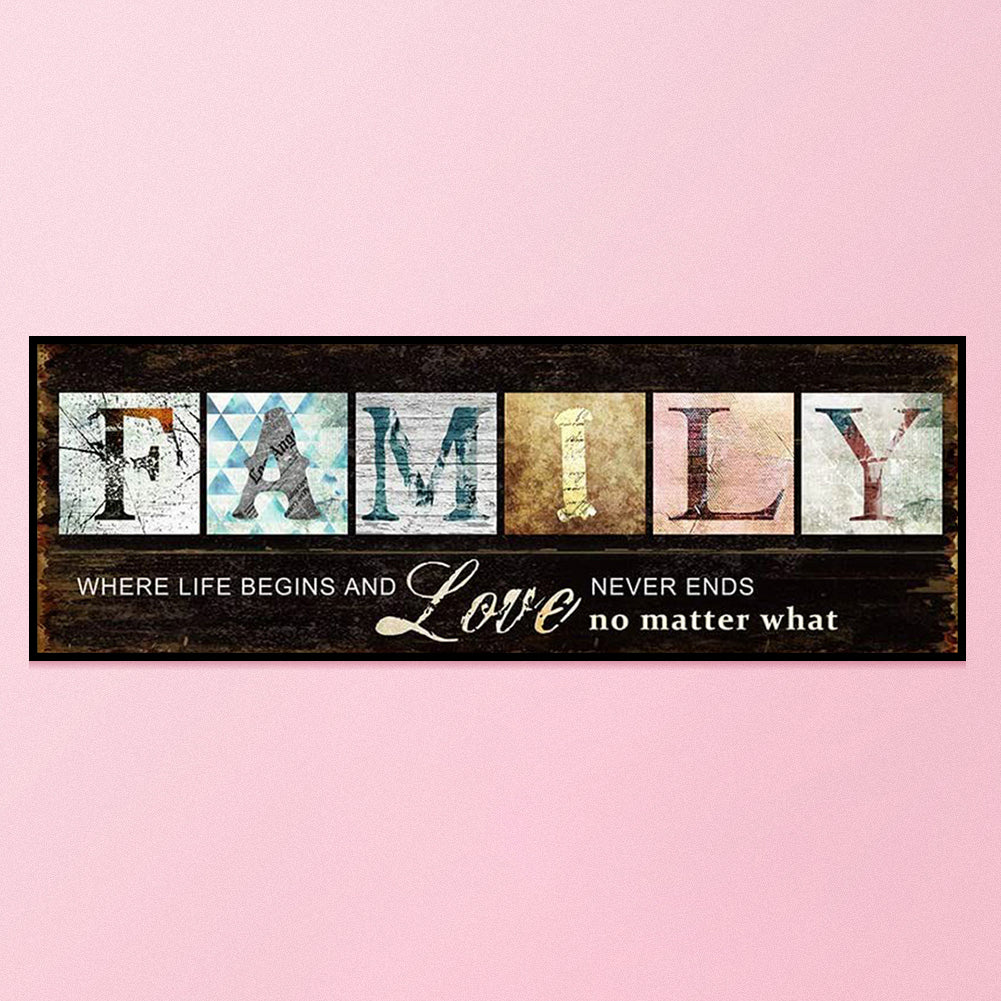 Family Letters - 11CT Counted Cross Stitch 30*90CM