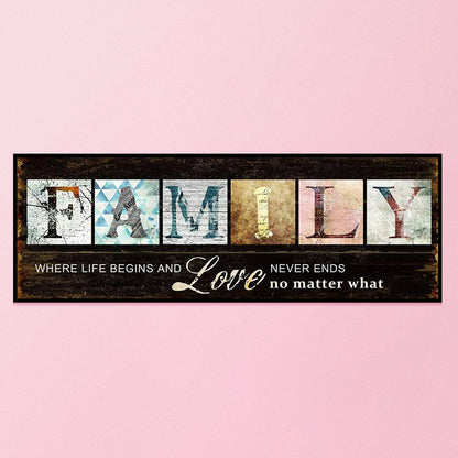 Family Letters - 11CT Counted Cross Stitch 30*90CM