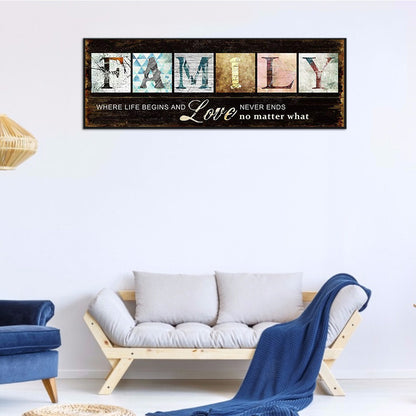 Family Letters - 11CT Counted Cross Stitch 30*90CM
