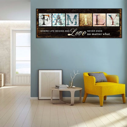 Family Letters - 11CT Counted Cross Stitch 30*90CM