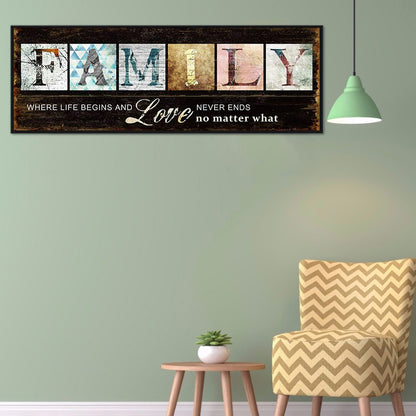Family Letters - 11CT Counted Cross Stitch 30*90CM