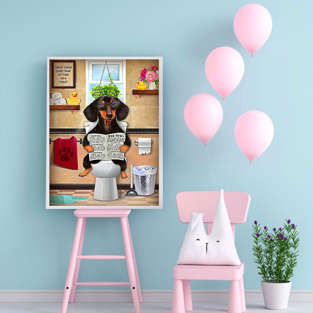 Dog - Full Round Drill Diamond Painting 30*40CM