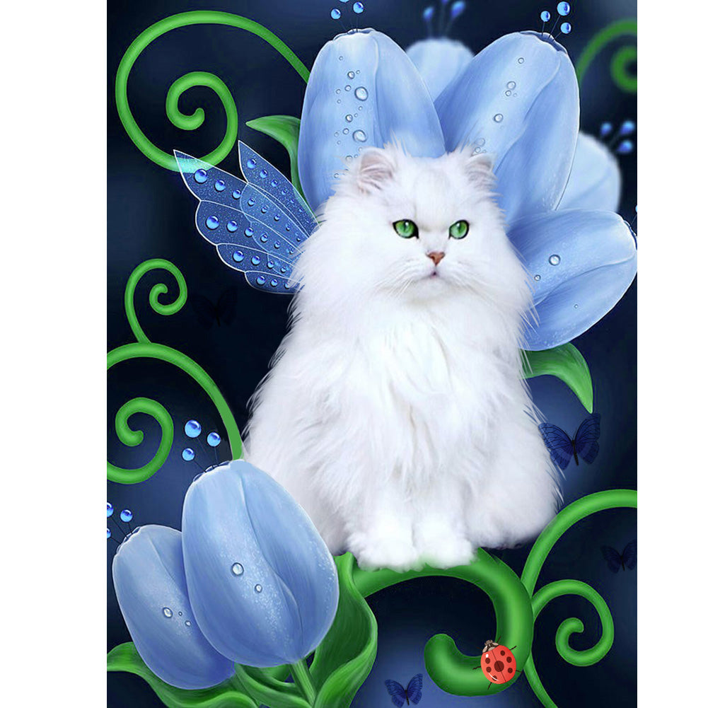 Cat - Full Round Drill Diamond Painting 30*40CM