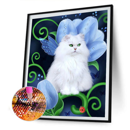 Cat - Full Round Drill Diamond Painting 30*40CM