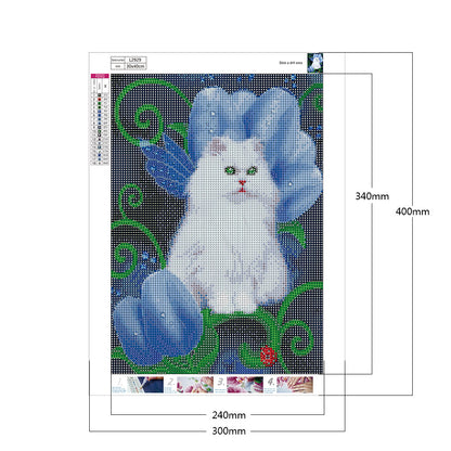 Cat - Full Round Drill Diamond Painting 30*40CM