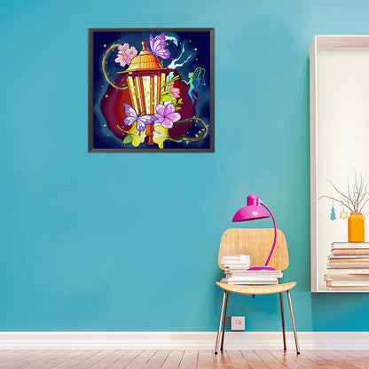 Butterfly Lantern - Full Round Drill Diamond Painting 35*35CM