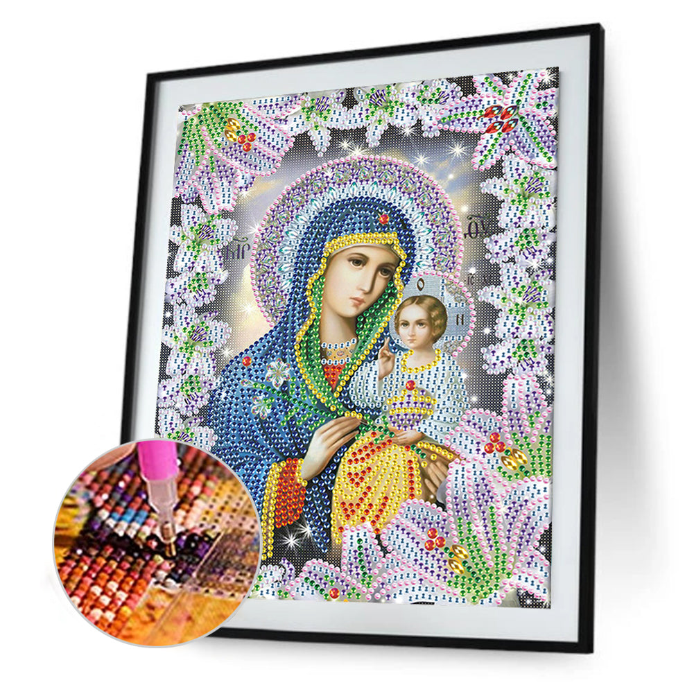 Religion - Special Shaped Drill Diamond Paiting 25*30cm
