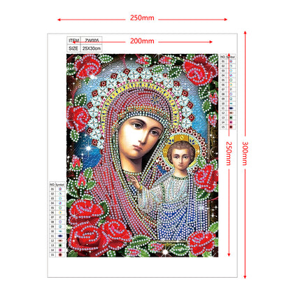 Religion - Special Shaped Drill Diamond Paiting 25*30cm