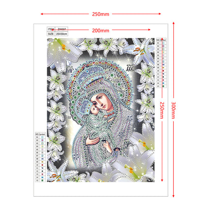 Religion - Special Shaped Drill Diamond Paiting 25*30cm