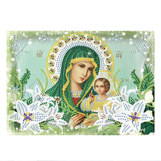 Religion - Special Shaped Drill Diamond Paiting 30*25cm