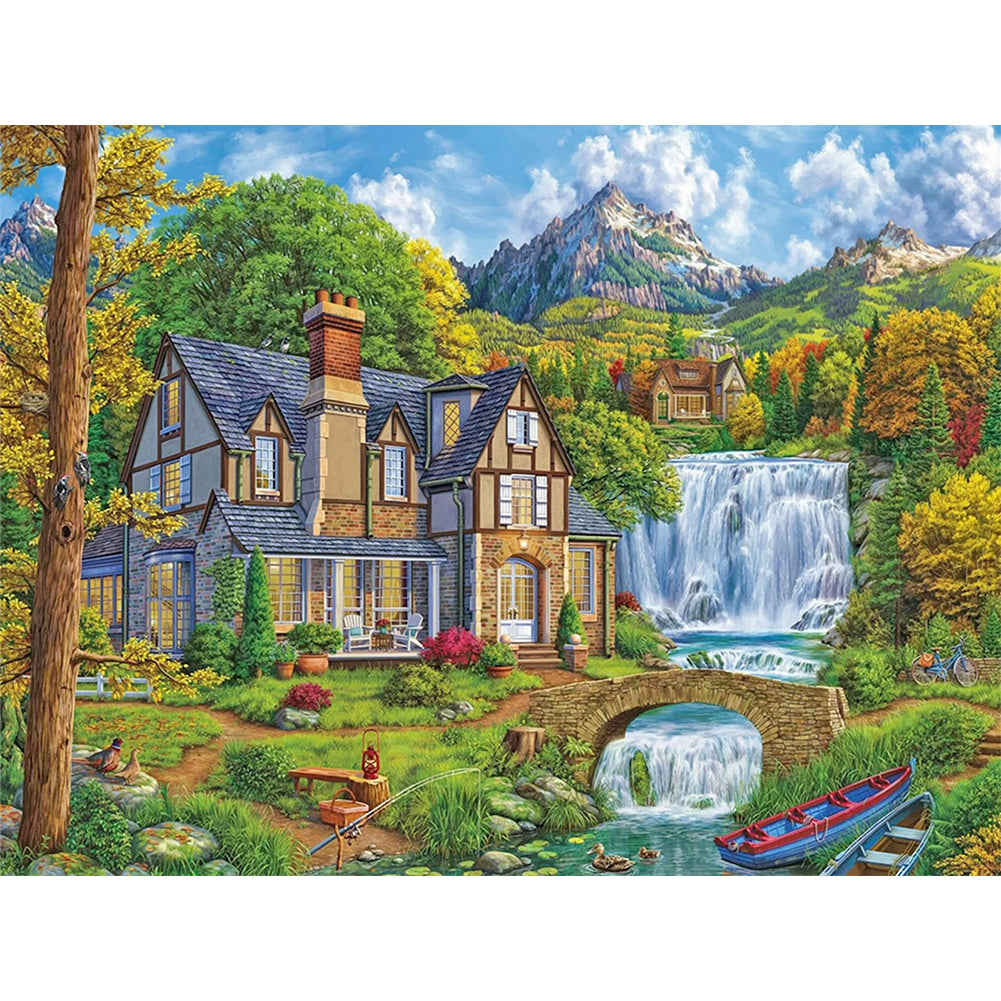 Garden Scenery - Full Square Drill Diamond Painting 40*30CM