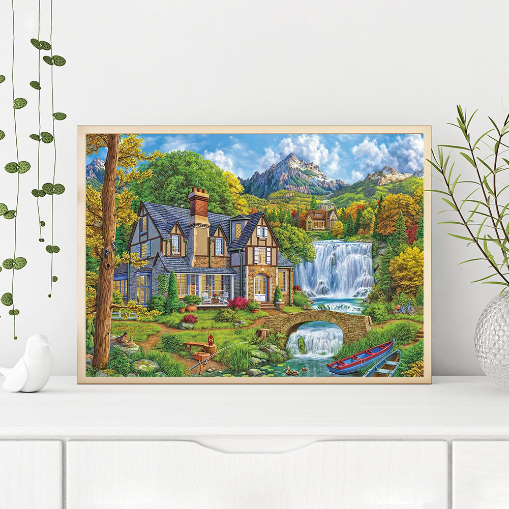 Garden Scenery - Full Square Drill Diamond Painting 40*30CM