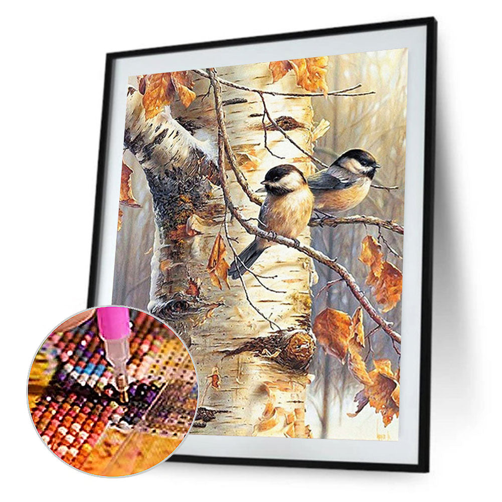 Bird - Full Round Drill Diamond Painting 30*40CM