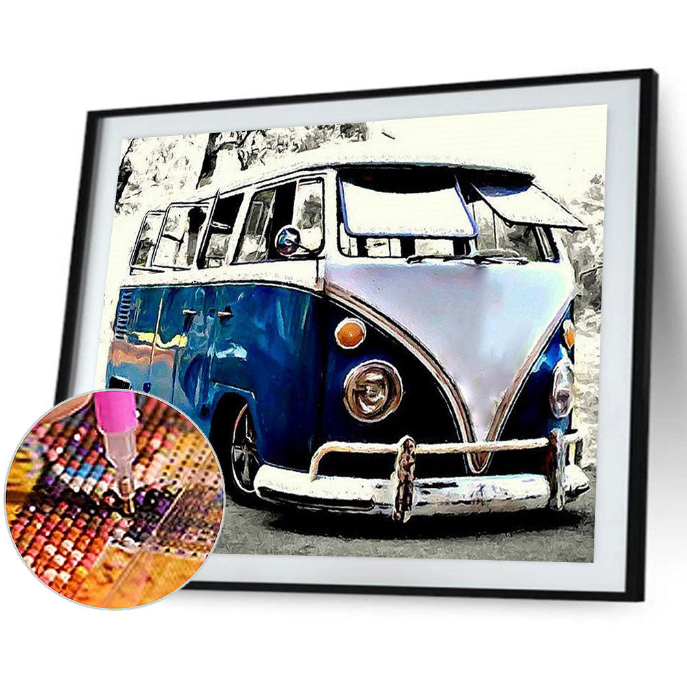 Bus - Full Round Drill Diamond Painting 50*40CM