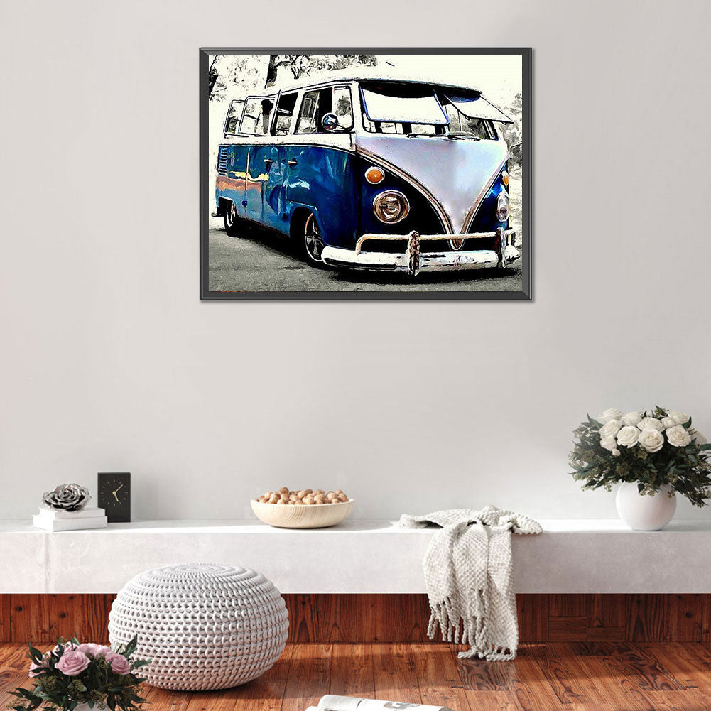 Bus - Full Round Drill Diamond Painting 50*40CM