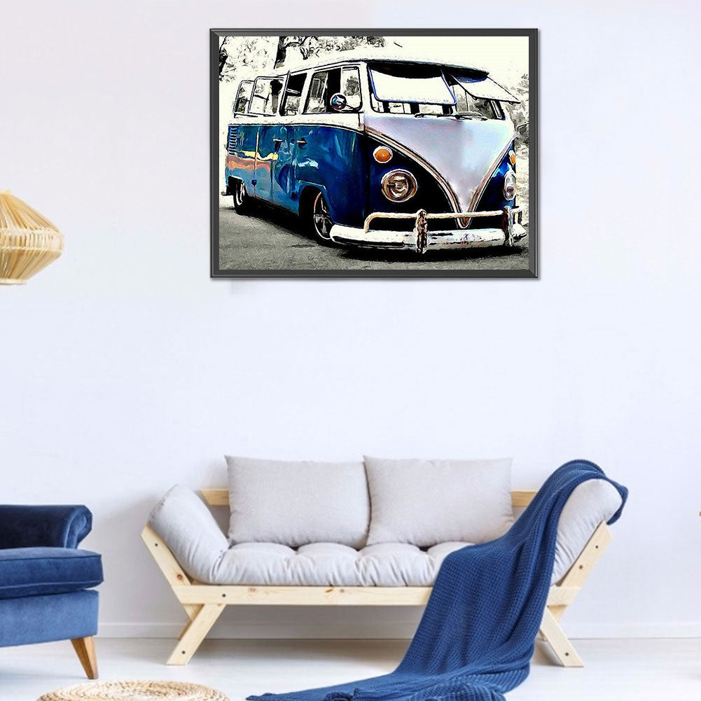 Bus - Full Round Drill Diamond Painting 50*40CM