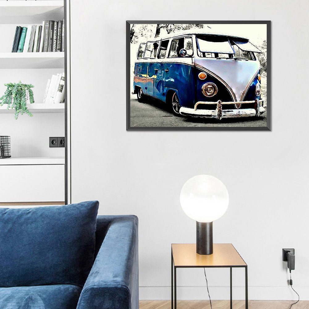 Bus - Full Round Drill Diamond Painting 50*40CM