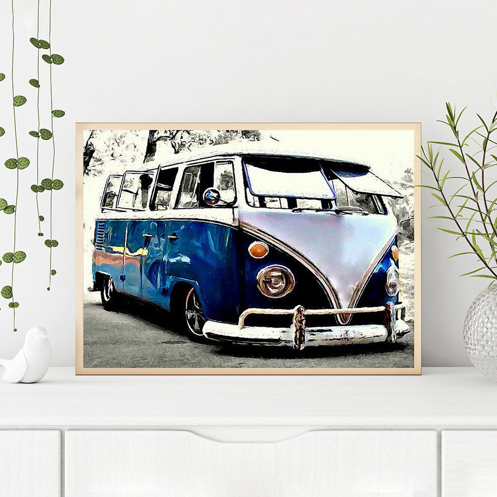 Bus - Full Round Drill Diamond Painting 50*40CM