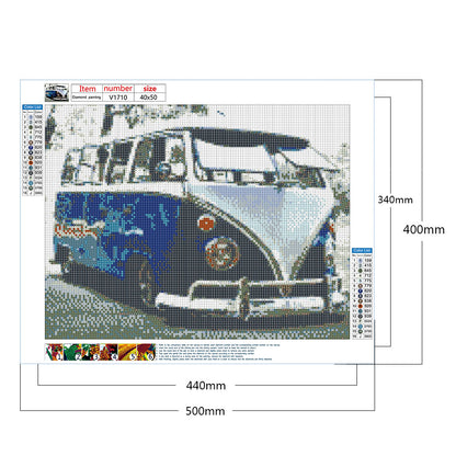 Bus - Full Round Drill Diamond Painting 50*40CM
