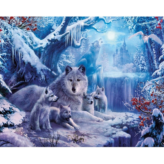 Wolf - Full Round Drill Diamond Painting 50*40CM
