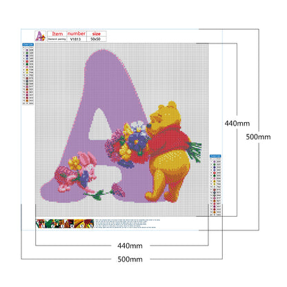 English Alphabet - Full Round Drill Diamond Painting 50*50CM