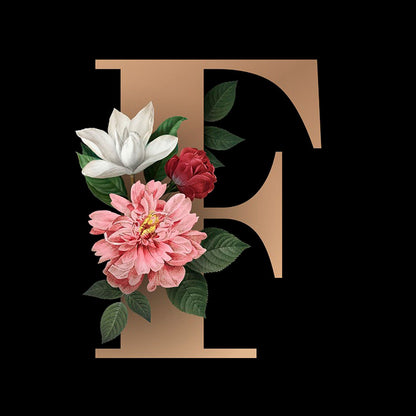 Alphabet Flower - Full Round Drill Diamond Painting 50*50CM