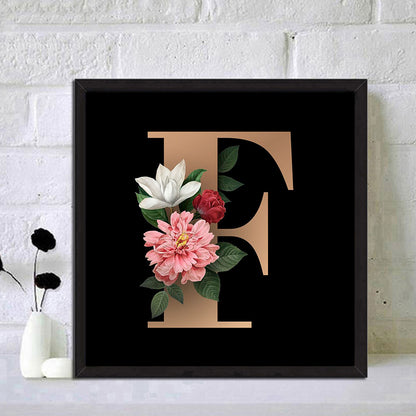 Alphabet Flower - Full Round Drill Diamond Painting 50*50CM