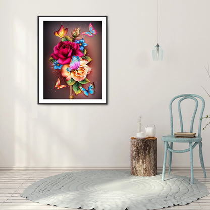 Flower - Full Round Drill Diamond Painting 40*50CM