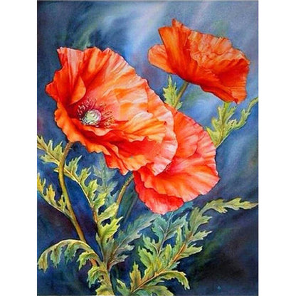 Ink Safflower - Full Round Drill Diamond Painting 30*40CM