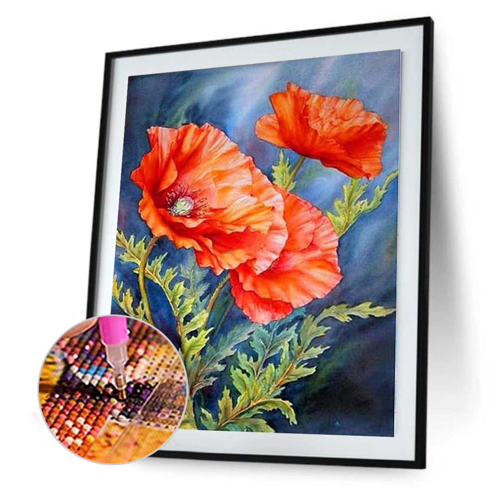 Ink Safflower - Full Round Drill Diamond Painting 30*40CM