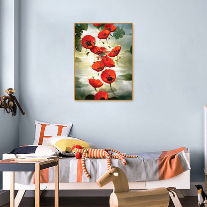 Ink Safflower - Full Round Drill Diamond Painting 30*40CM