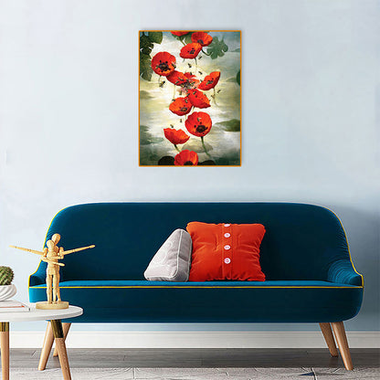 Ink Safflower - Full Round Drill Diamond Painting 30*40CM