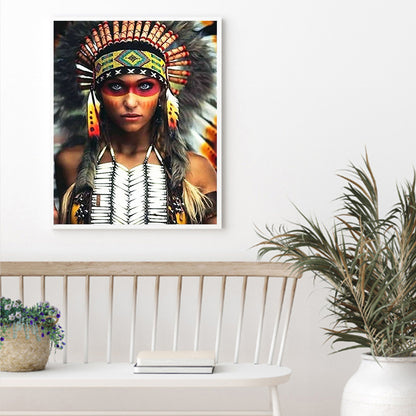 Indians - Full Round Drill Diamond Painting 50*60CM