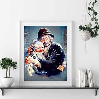 Old Couple - Full Round Drill Diamond Painting 40*50CM