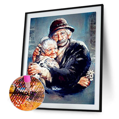 Old Couple - Full Round Drill Diamond Painting 40*50CM