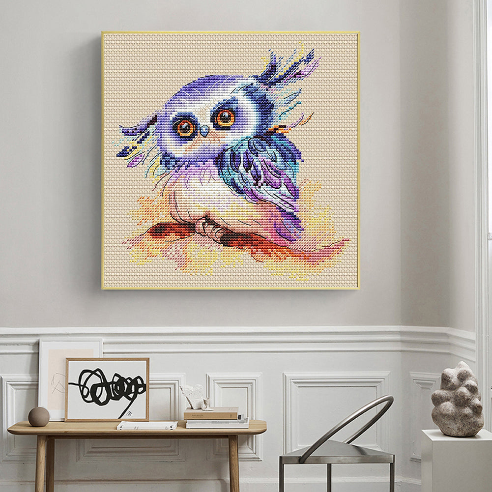 Owl - 11CT Stamped Cross Stitch 50*50CM