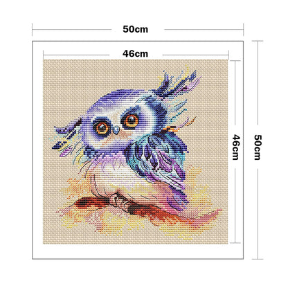 Owl - 11CT Stamped Cross Stitch 50*50CM