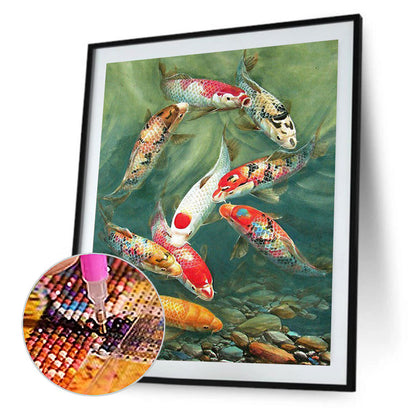 Koi Fish - Full Round Drill Diamond Painting 30*40CM