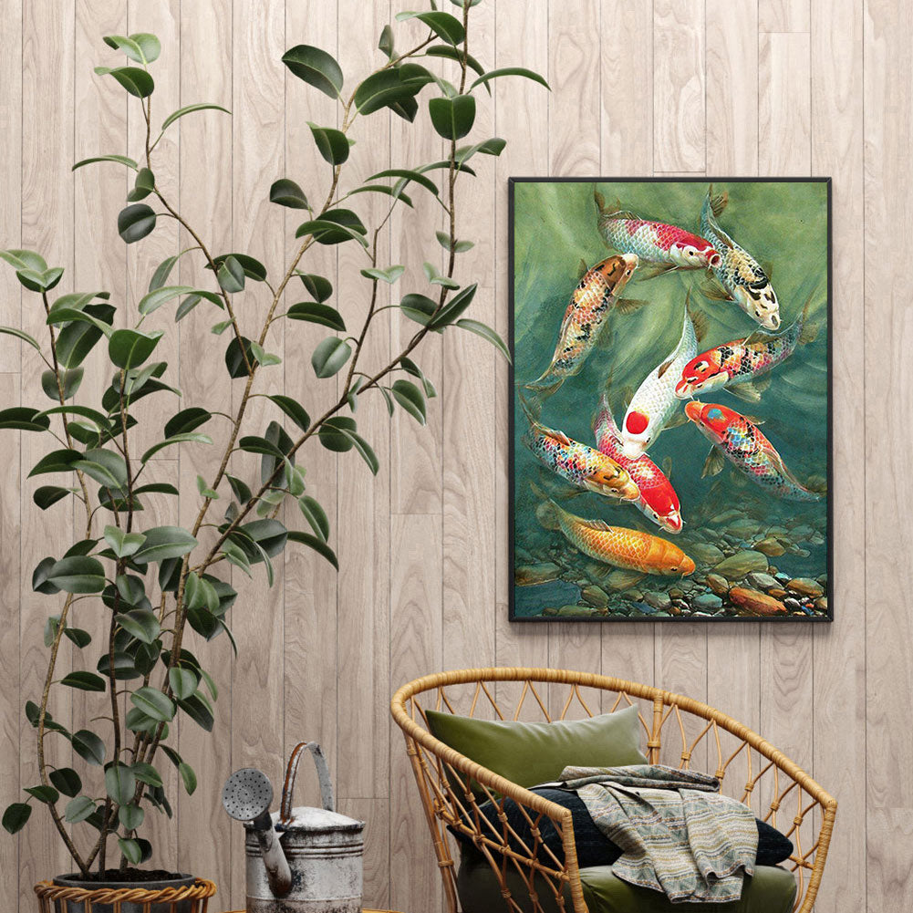 Koi Fish - Full Round Drill Diamond Painting 30*40CM