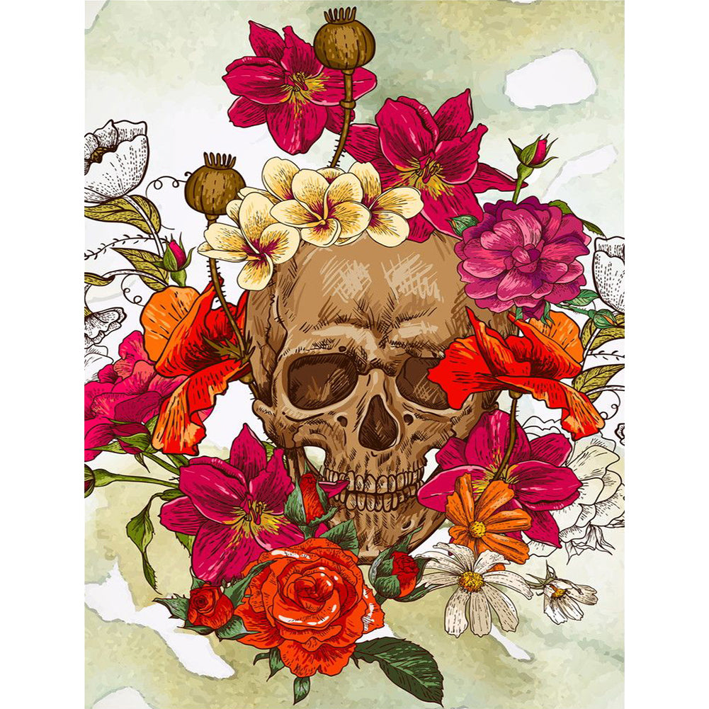 Skull - 11CT Stamped Cross Stitch 40*58CM