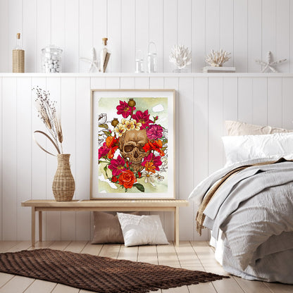 Skull - 11CT Stamped Cross Stitch 40*58CM