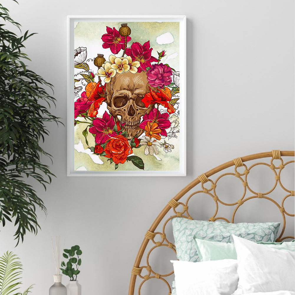 Skull - 11CT Stamped Cross Stitch 40*58CM