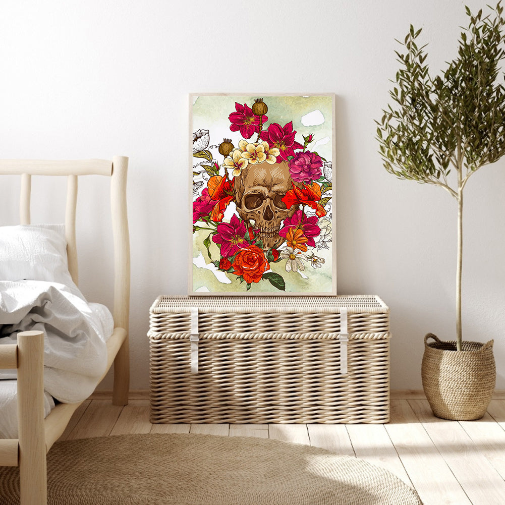 Skull - 11CT Stamped Cross Stitch 40*58CM