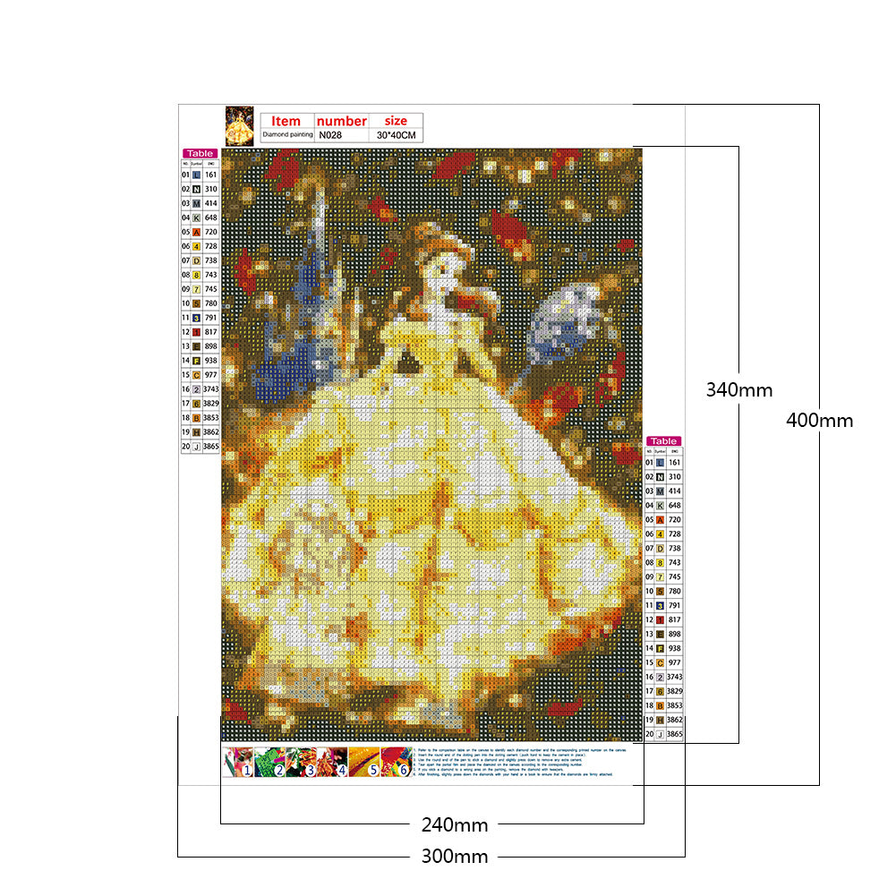 Disney Princess - Full Square Drill Diamond Painting 30*40CM