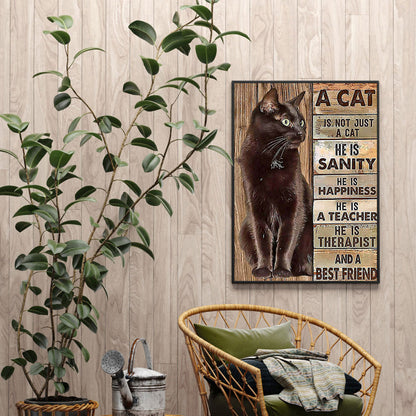 Black Cat English - Full Round Drill Diamond Painting 30*40CM