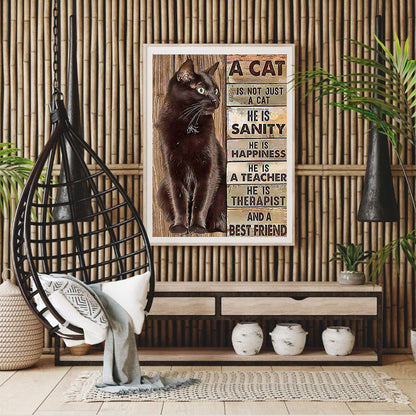 Black Cat English - Full Round Drill Diamond Painting 30*40CM