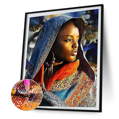 Indian Woman - Full Round Drill Diamond Painting 30*40CM