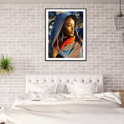 Indian Woman - Full Round Drill Diamond Painting 30*40CM