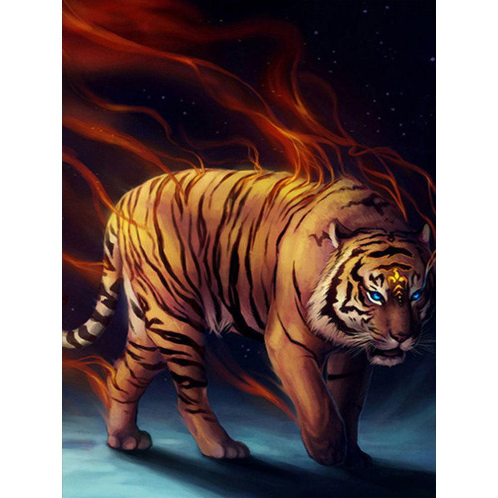 Tiger - Full Round Drill Diamond Painting 50*60CM